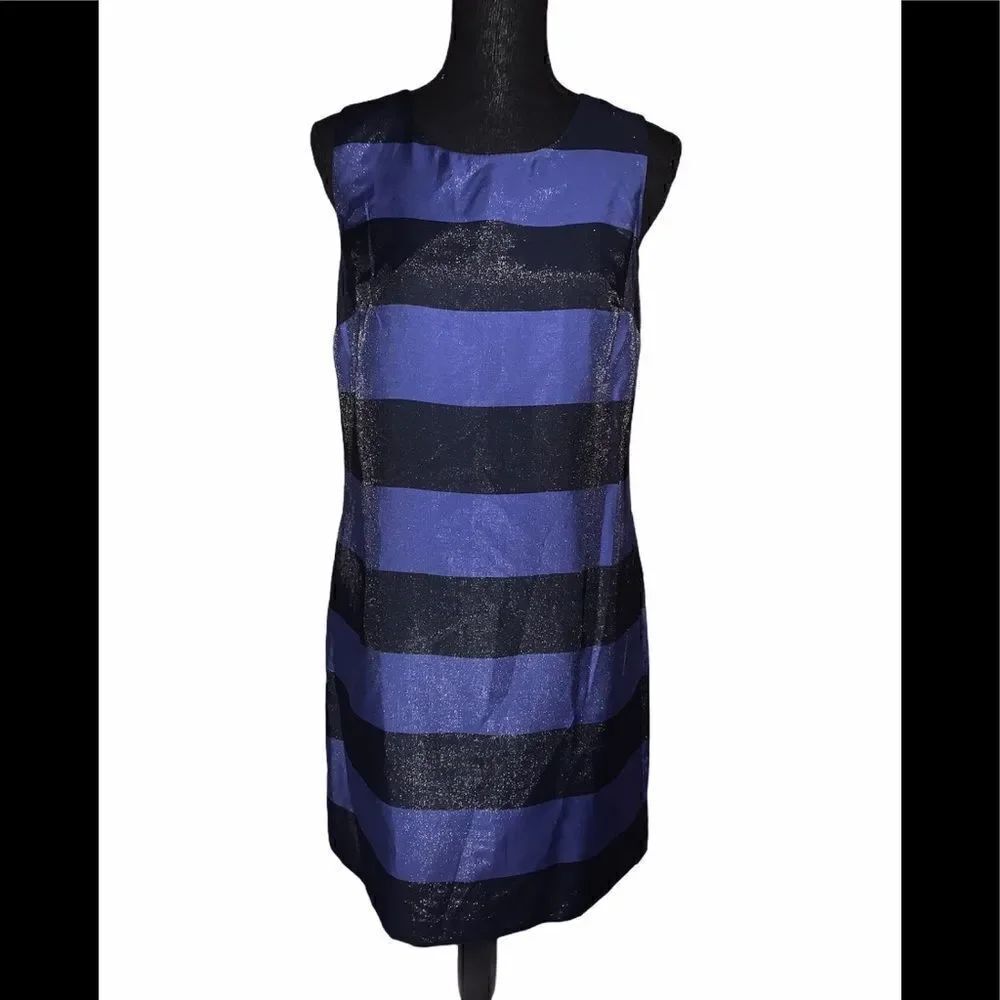 Banana Republic Stripe Sleeveless Shift Dress